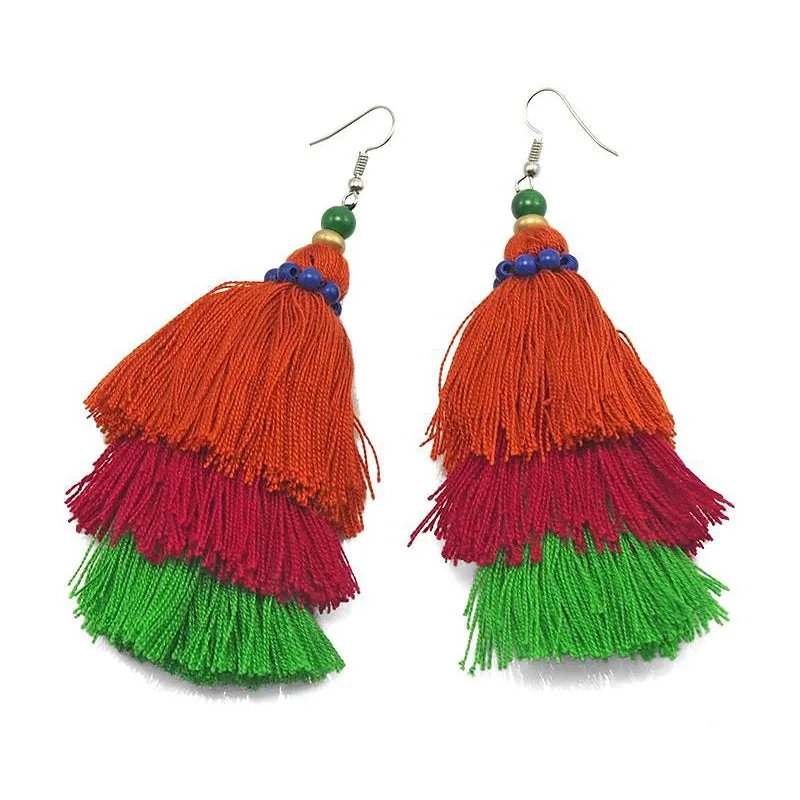 Hilltribe Chrocheted Earrings, AE