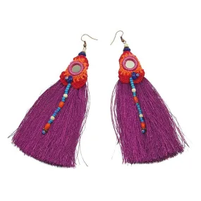 Hilltribe Chrocheted Earrings, Q