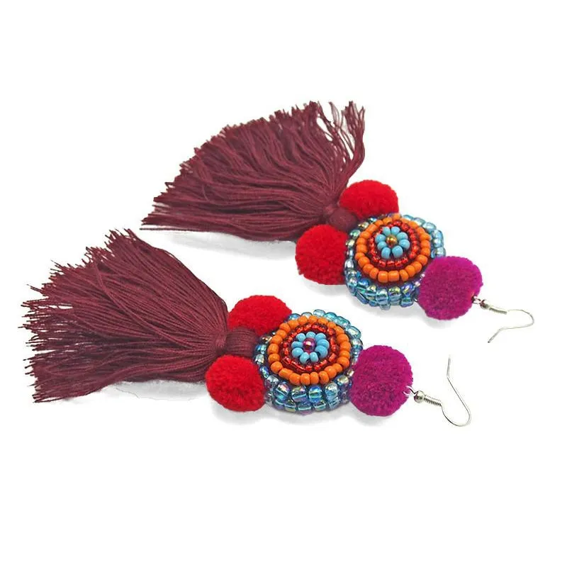 Hilltribe Chrocheted Earrings, T