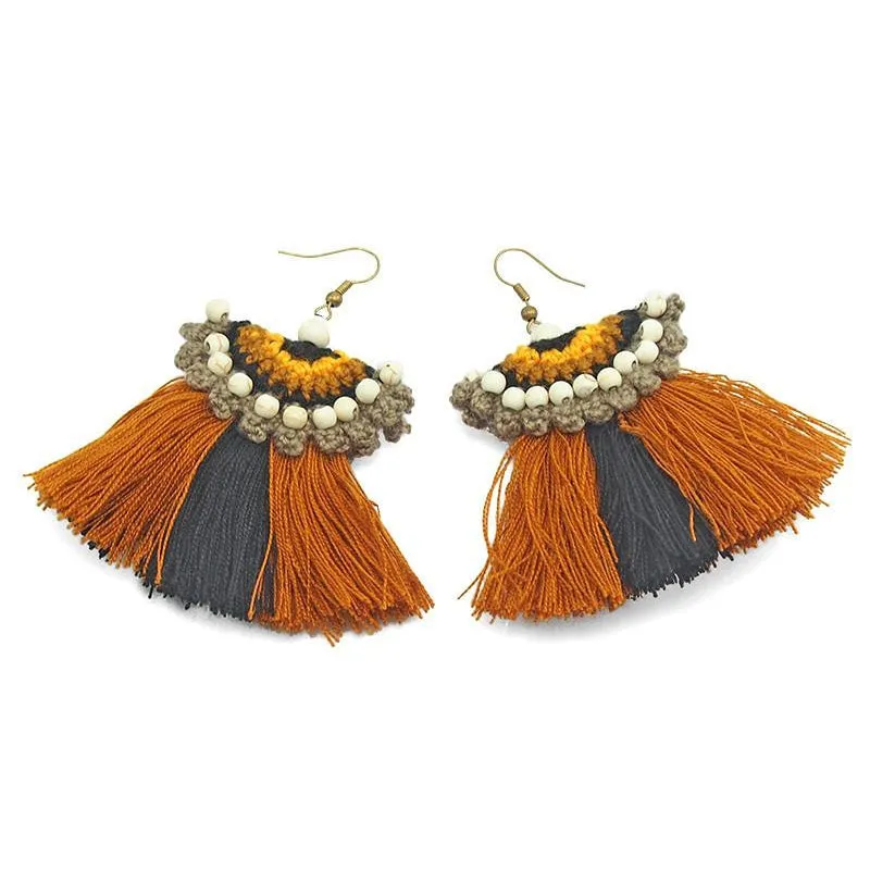 Hilltribe Chrocheted Earrings, V