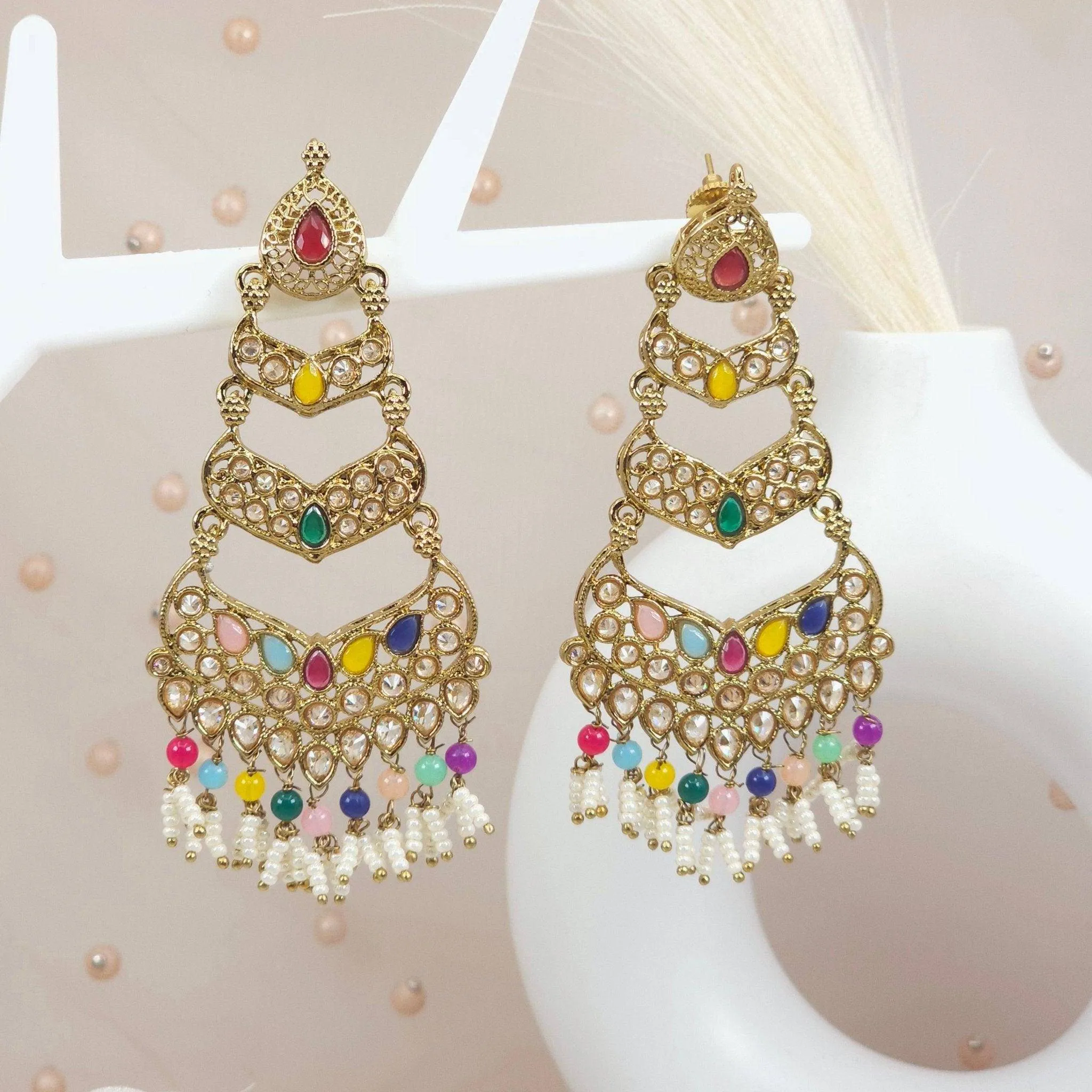 Jasmin Gold Drop Earrings for Women