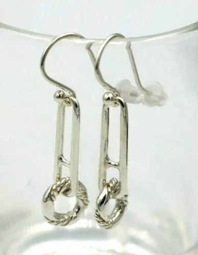 Kaedesigns Genuine Sterling Silver Drop Circle Hook Earrings