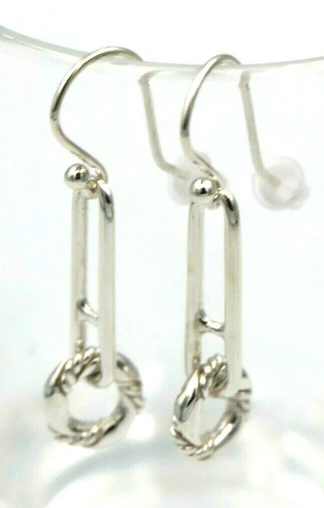 Kaedesigns Genuine Sterling Silver Drop Circle Hook Earrings