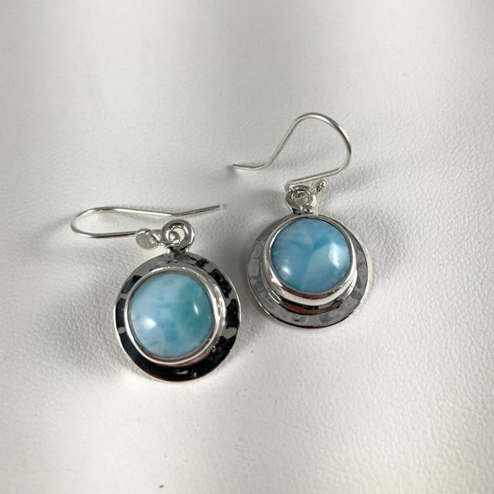 Larimar & Sterling Silver Earrings