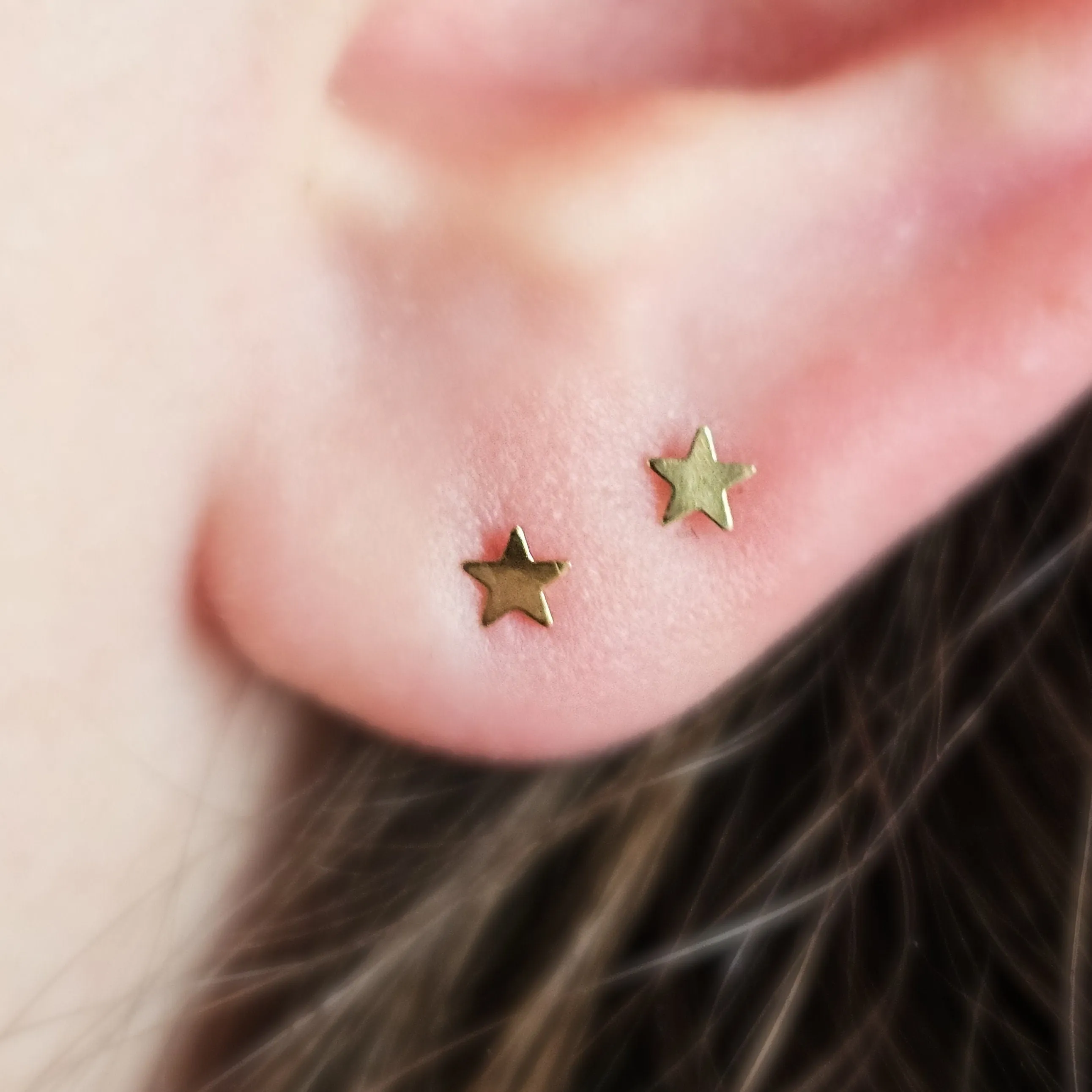 Little Gold Star Studs