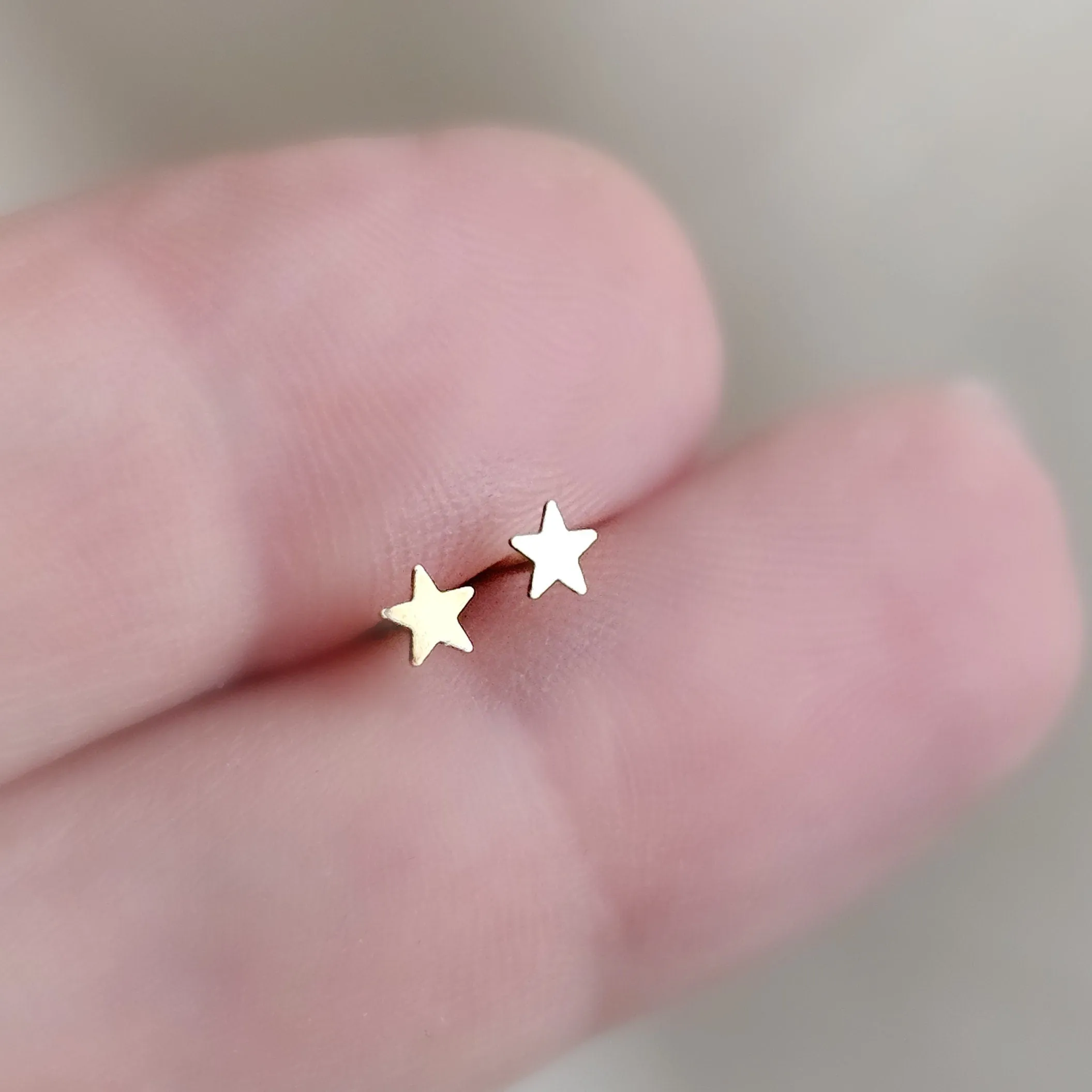 Little Gold Star Studs