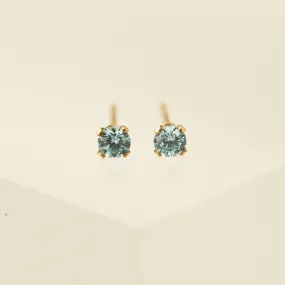 March Birthstone Gold-Filled Stud Earrings