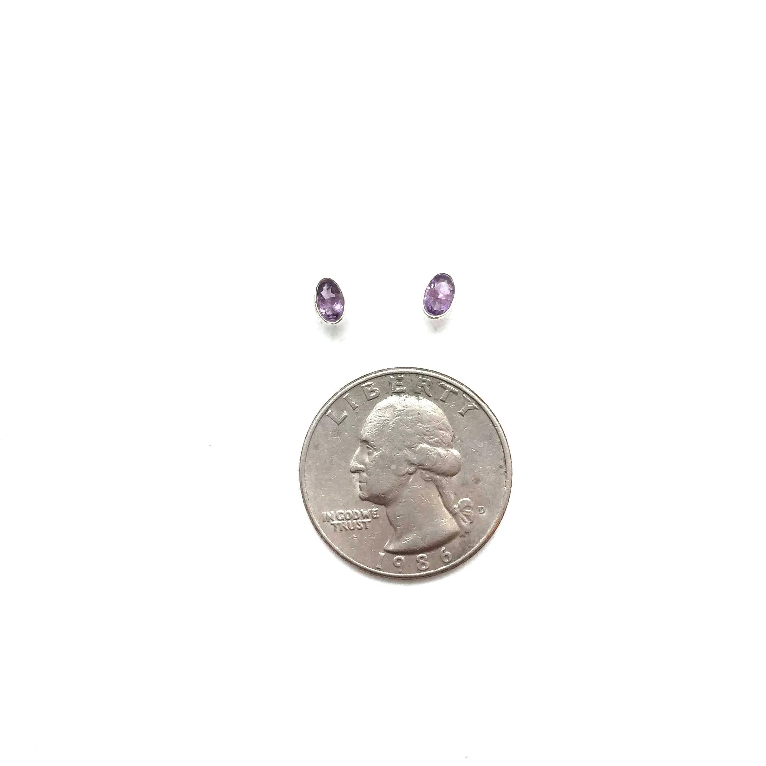 Mini Amethyst Studs