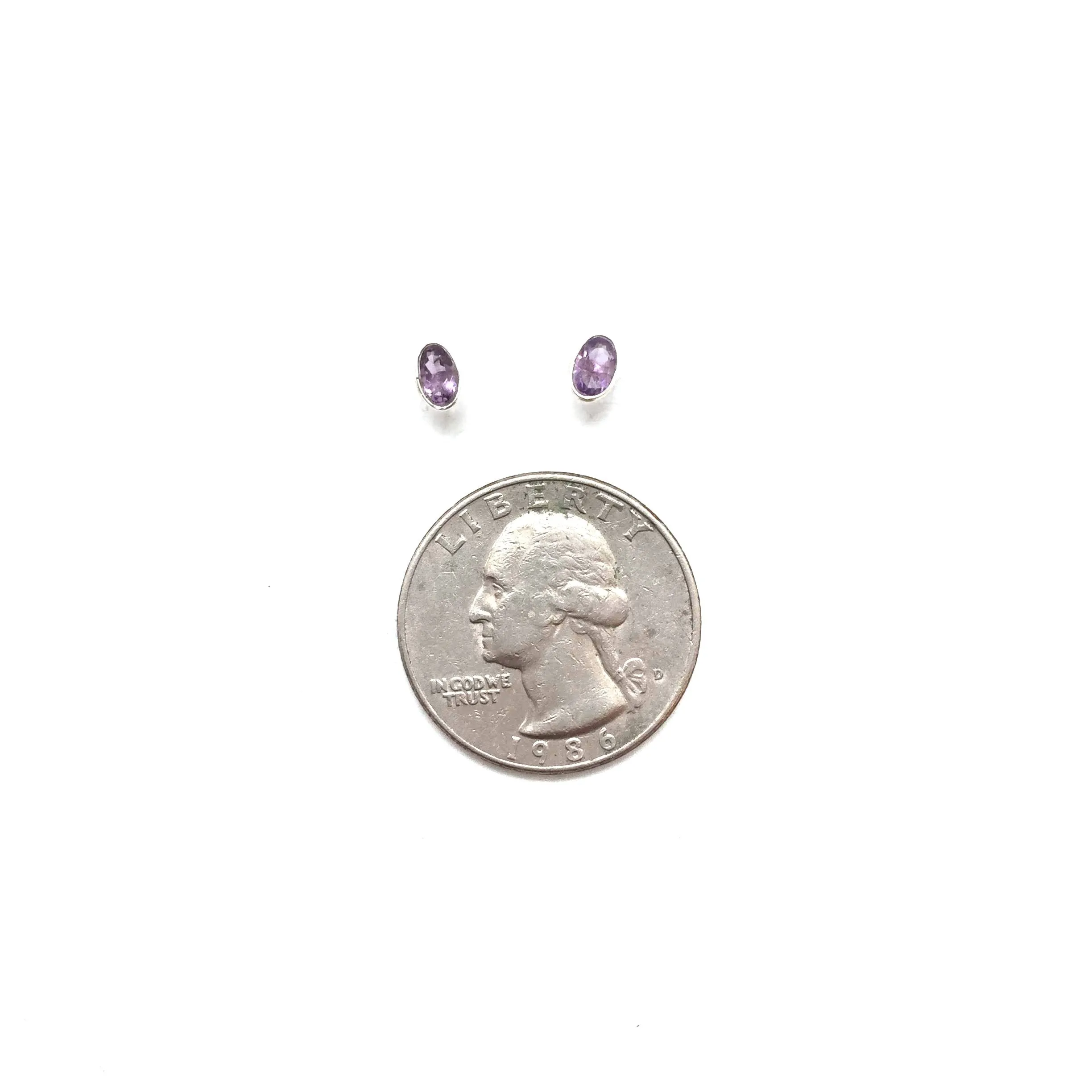 Mini Amethyst Studs