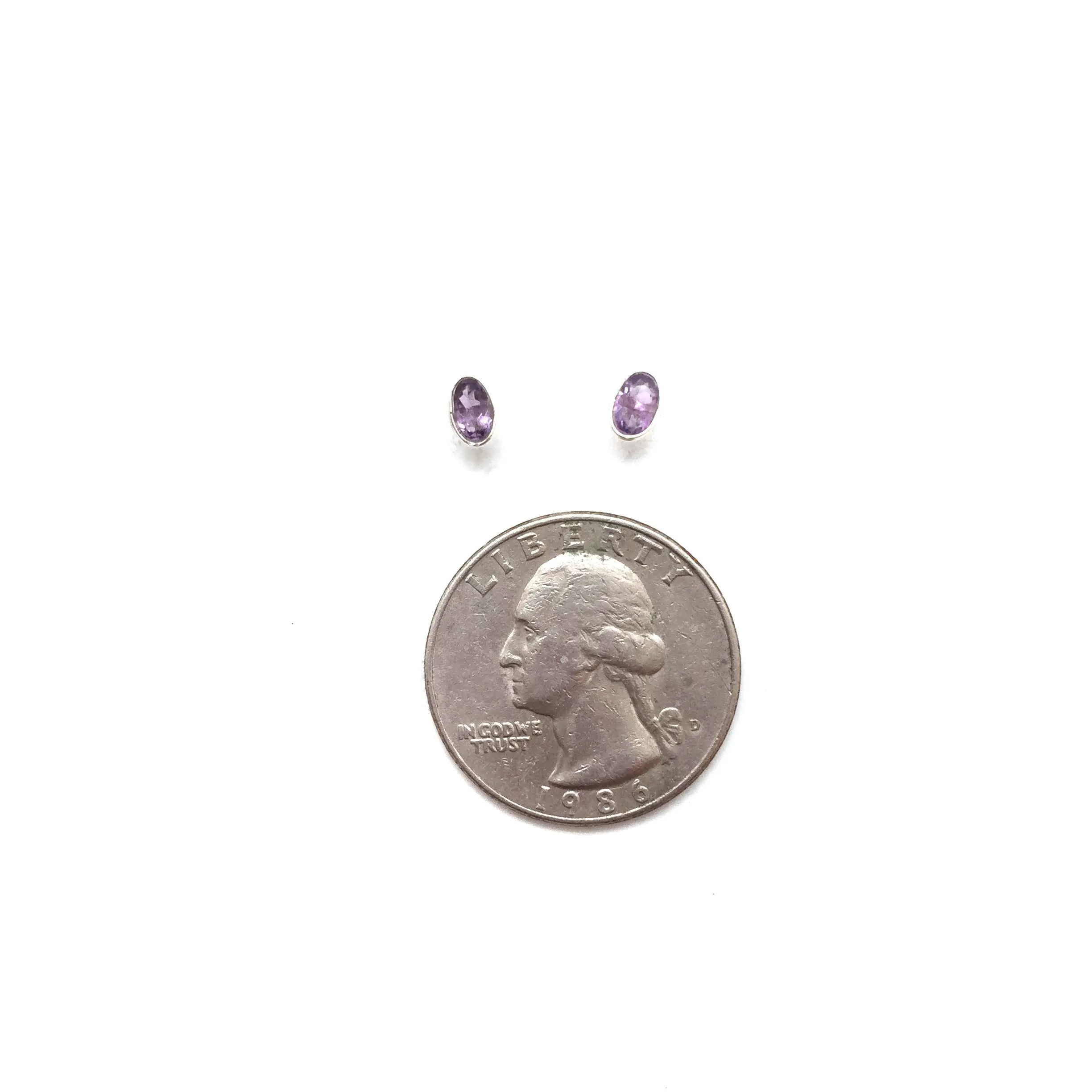 Mini Amethyst Studs