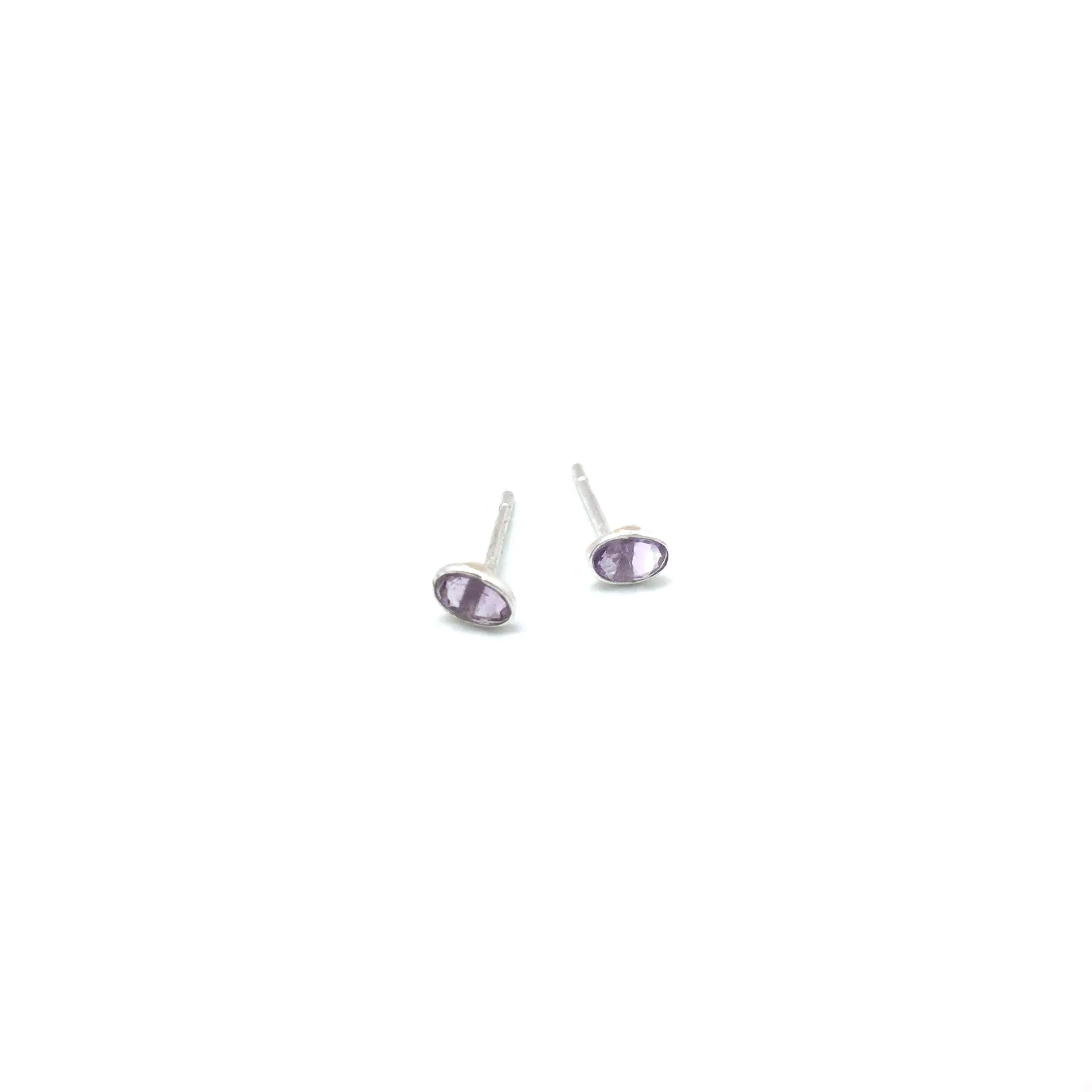 Mini Amethyst Studs