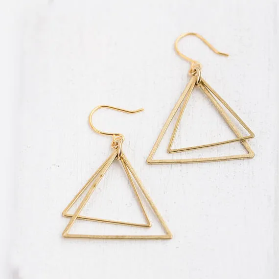 Minimal Triangle Earrings