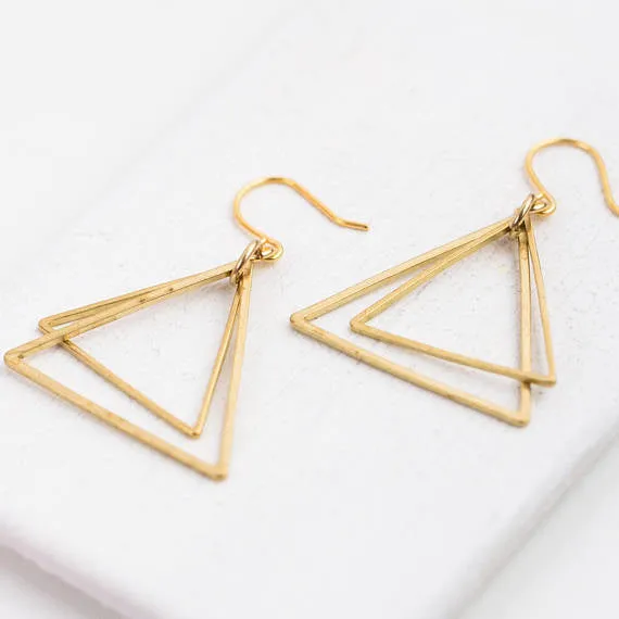 Minimal Triangle Earrings