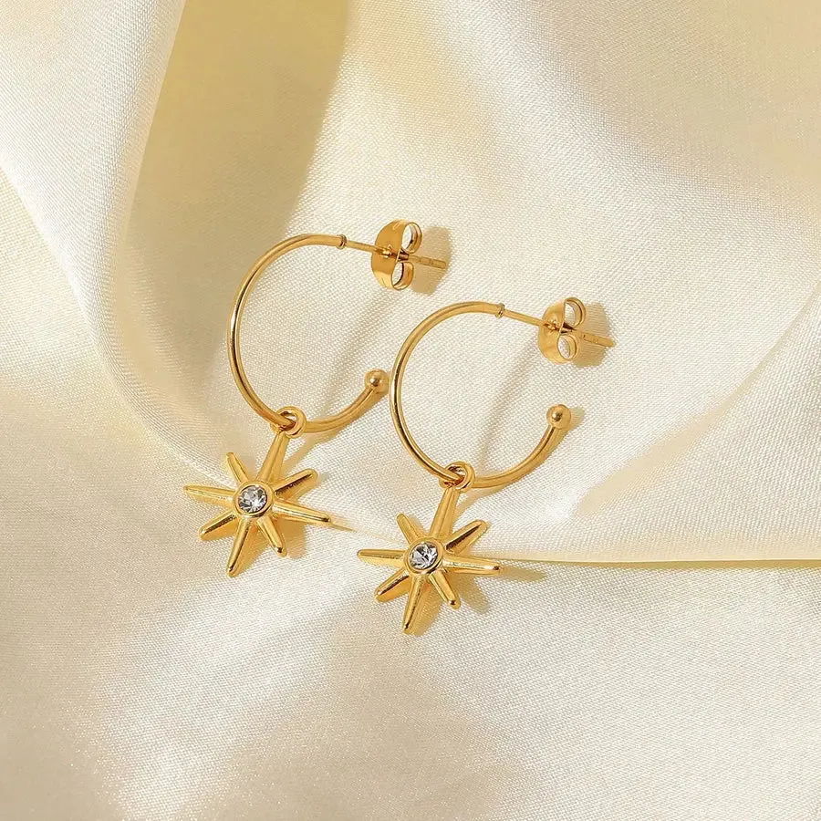 Minimalistic 18K Gold Plated Earrings