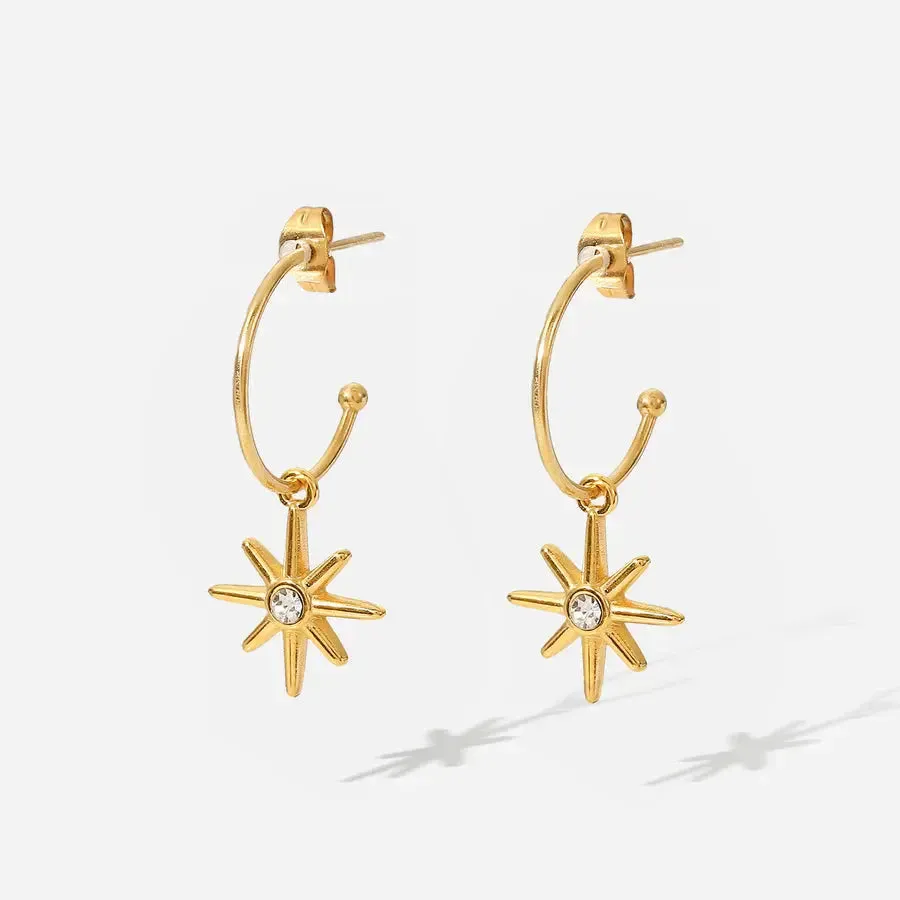 Minimalistic 18K Gold Plated Earrings