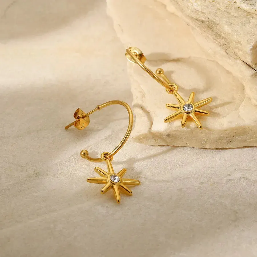 Minimalistic 18K Gold Plated Earrings