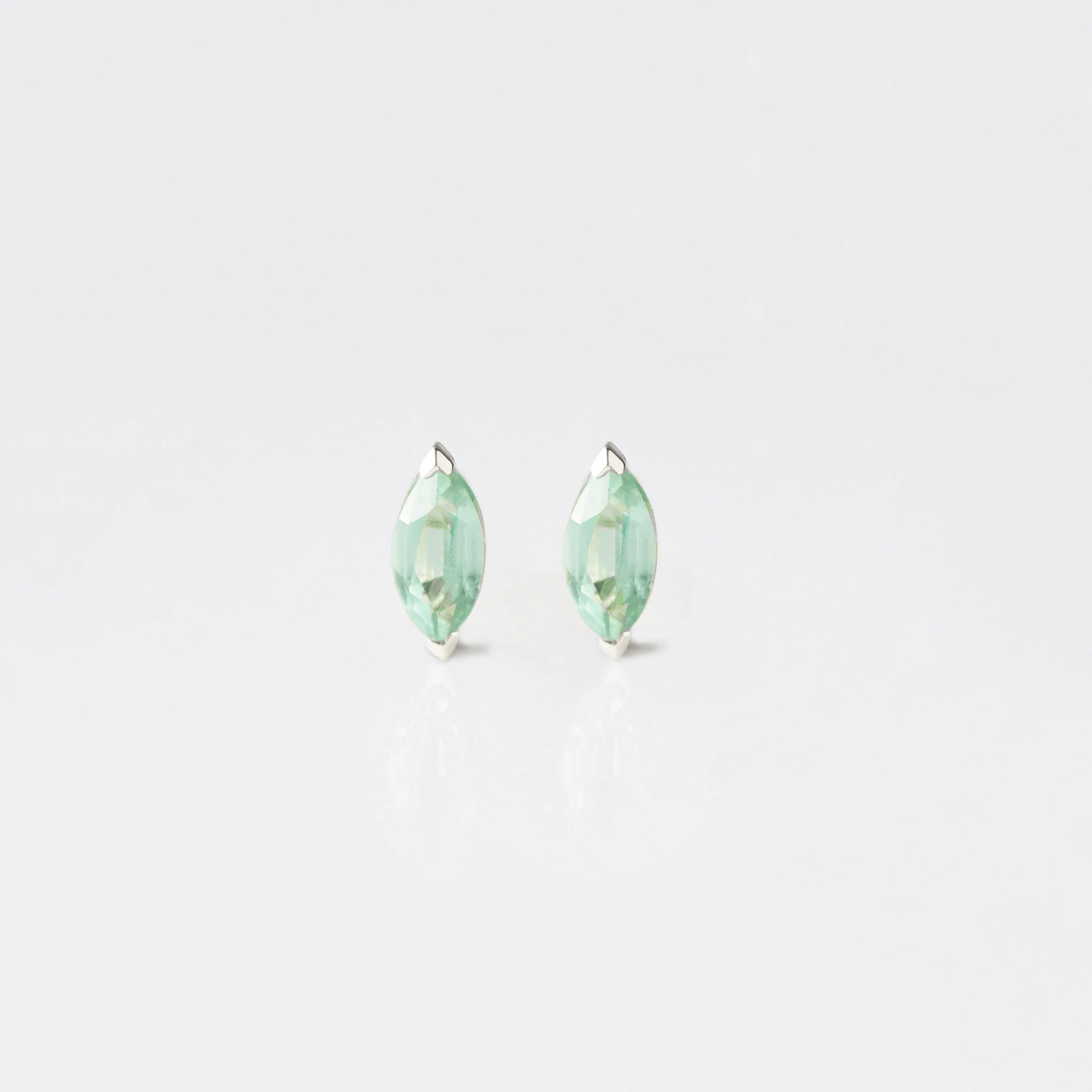 Mint Kyanite Marquise Stud Earrings