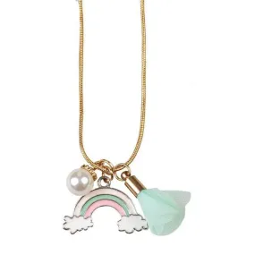 necklace - rainbow tassel