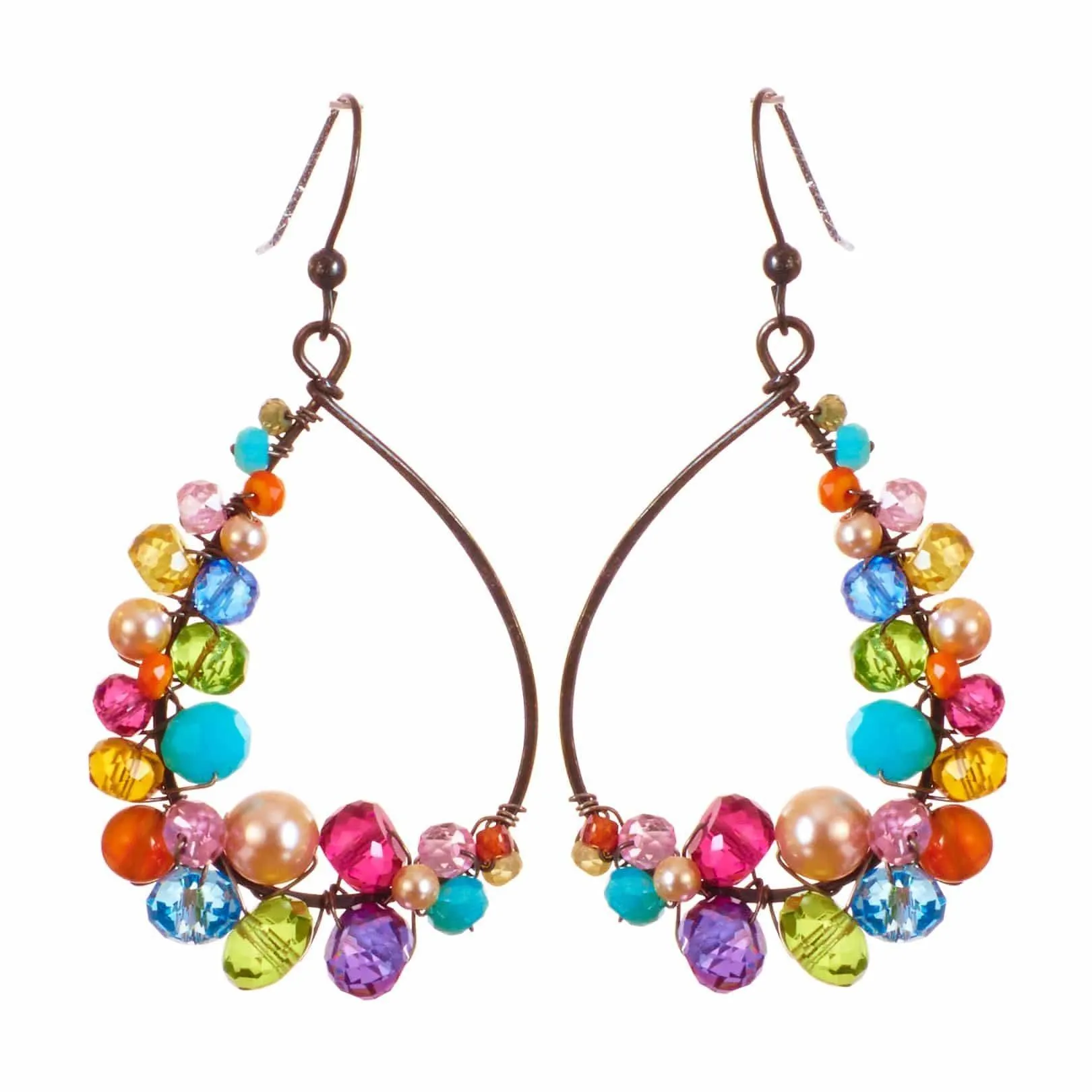 New Anna Hoop Multigem Earrings