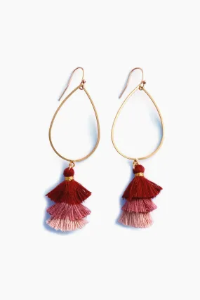 Ombre Tiered Tassel Earrings