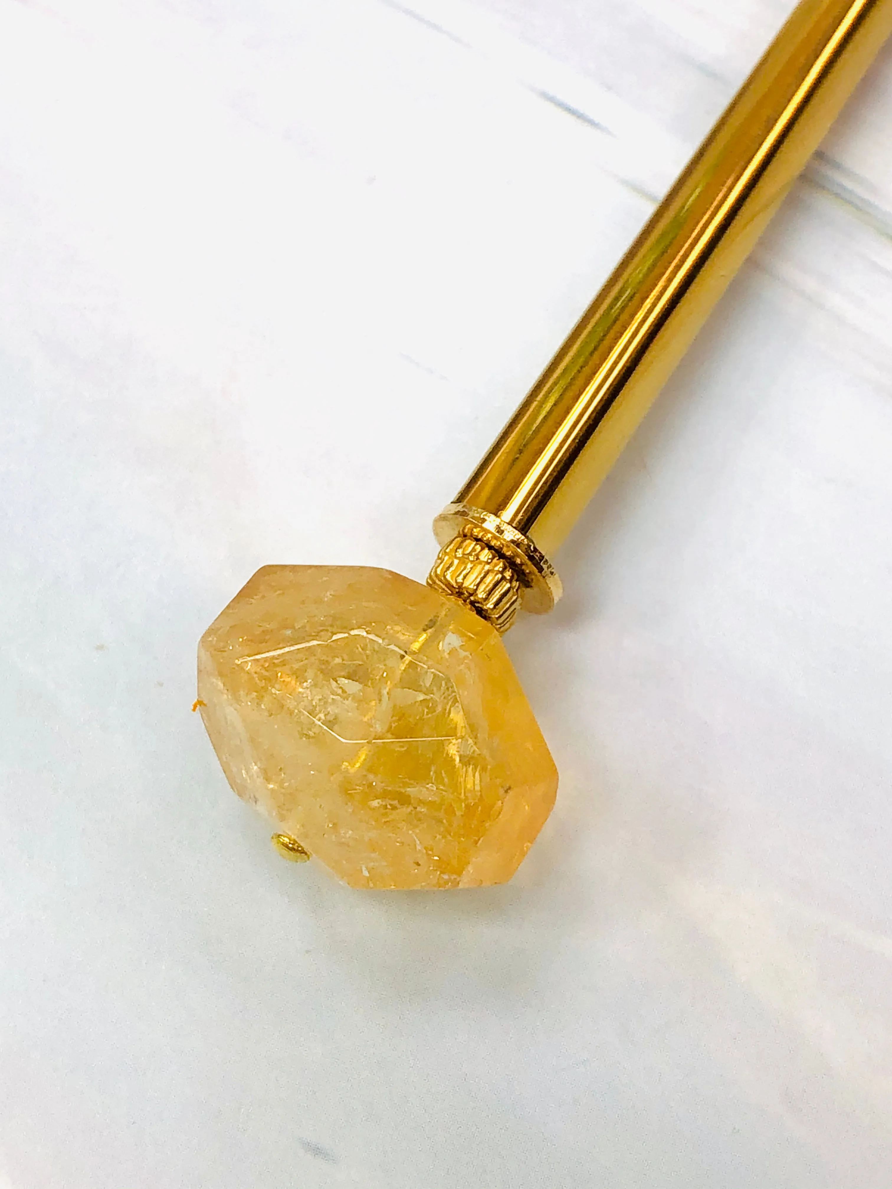 Organic Faceted Citrine hair stick, gemstone hair sticks, gemstone hair pin, shawl pin