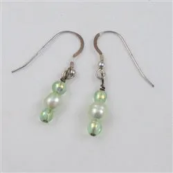 Pale Green Pearl Earrings