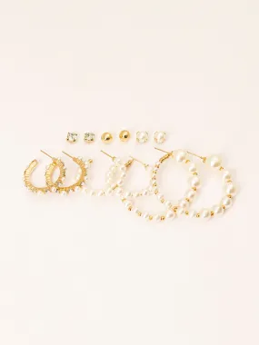 Pearl Earrings Set