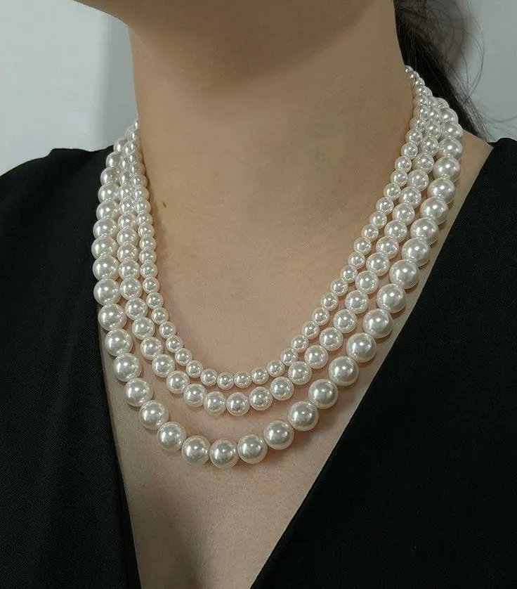 Pearl necklace 3 layer