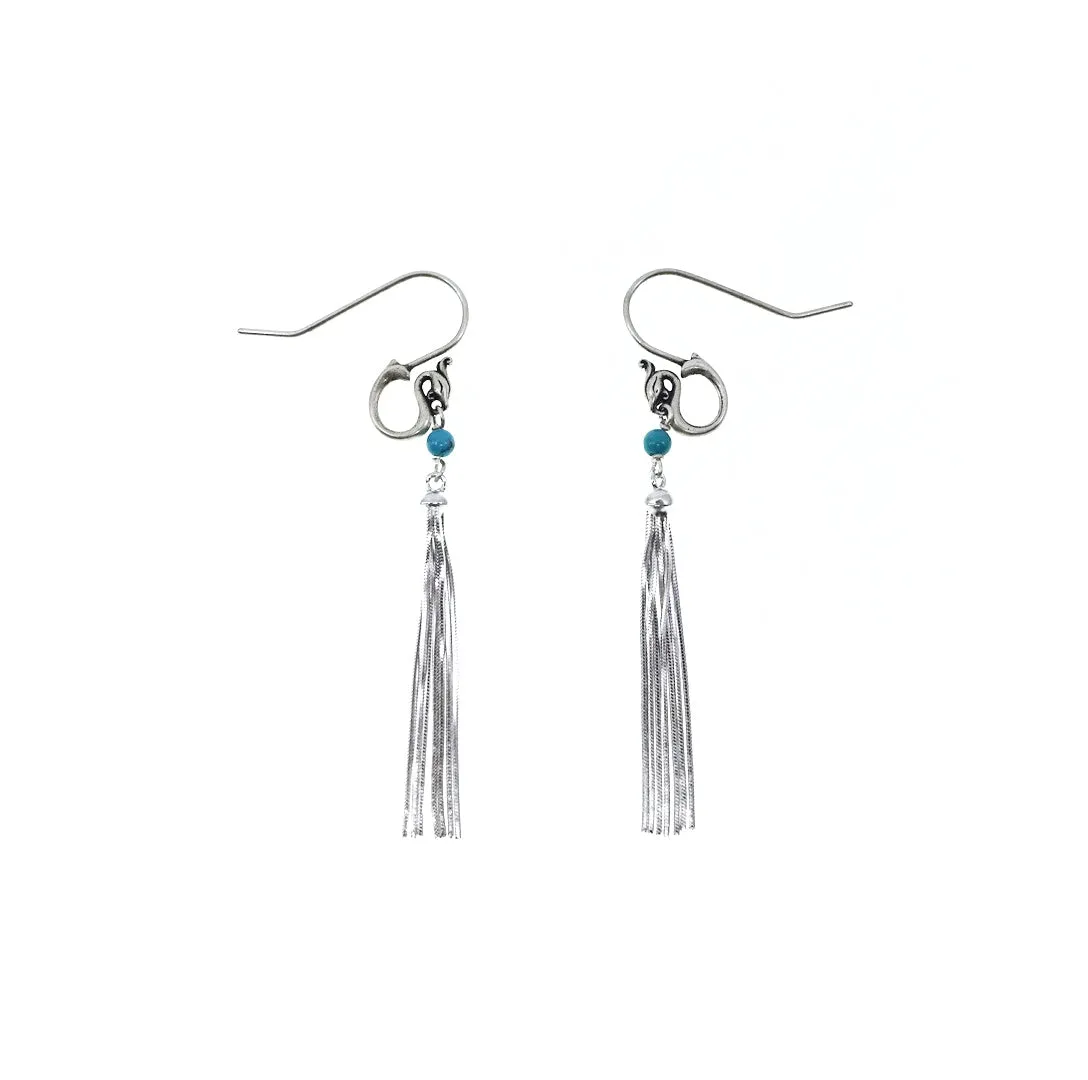 Phoenix Tassel Earrings in Sterling Silver