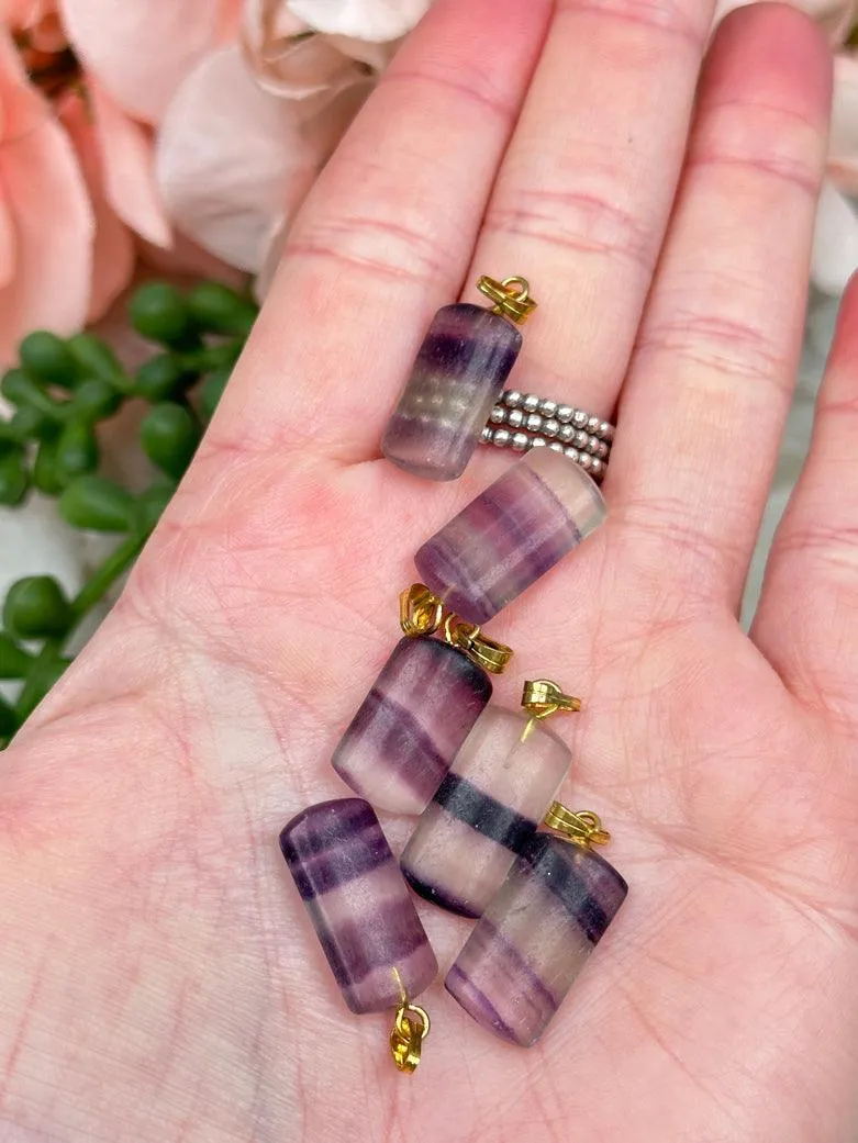 Purple Fluorite Pendants