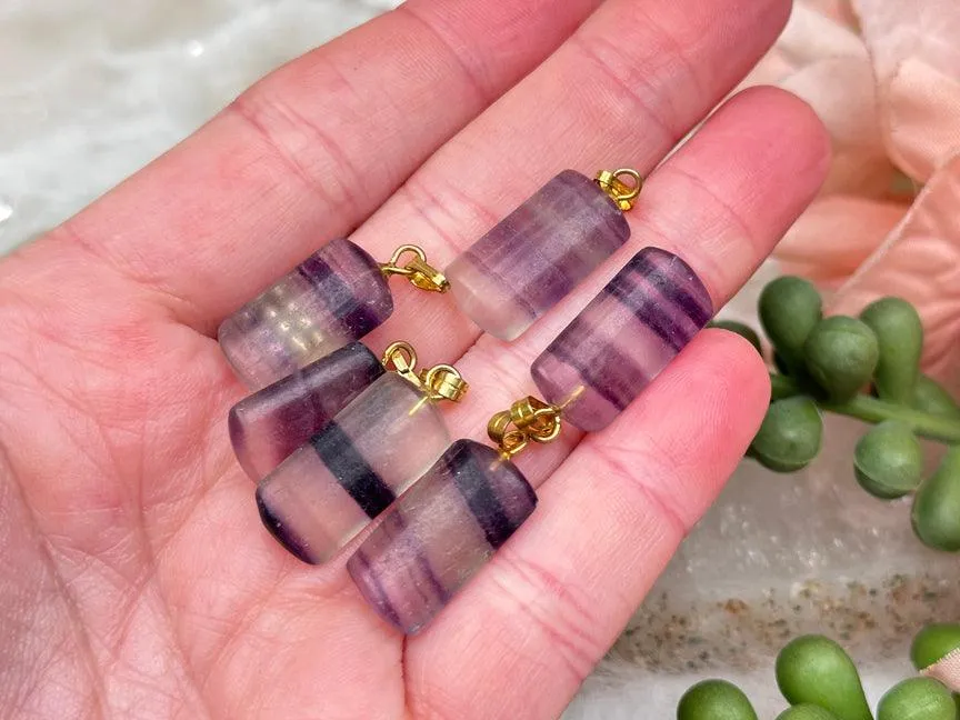 Purple Fluorite Pendants