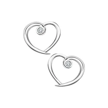 "HAILEY" DIAMOND HEART STUDS