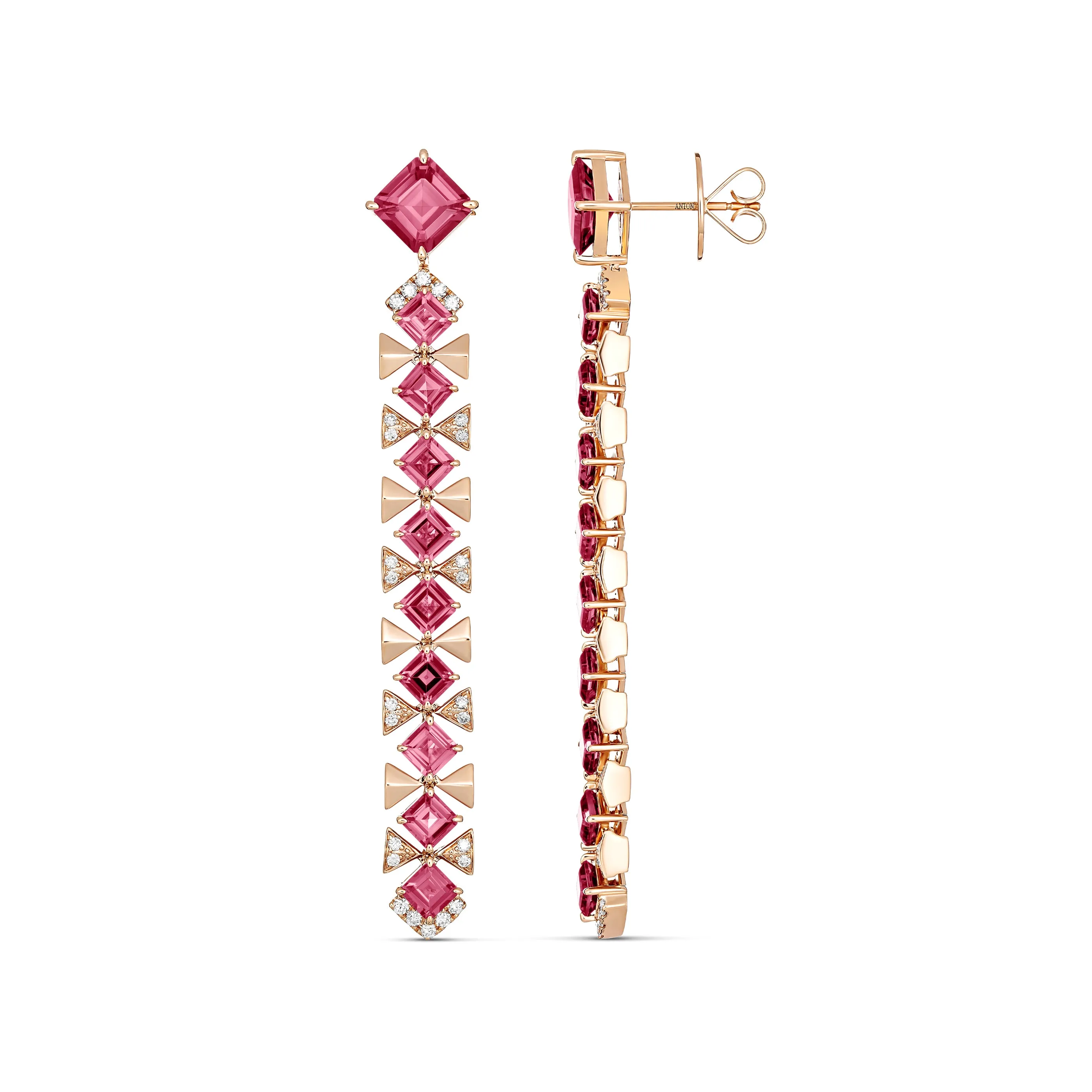 R.08®Vivant Coloured Gemstone Earrings | Rose Gold