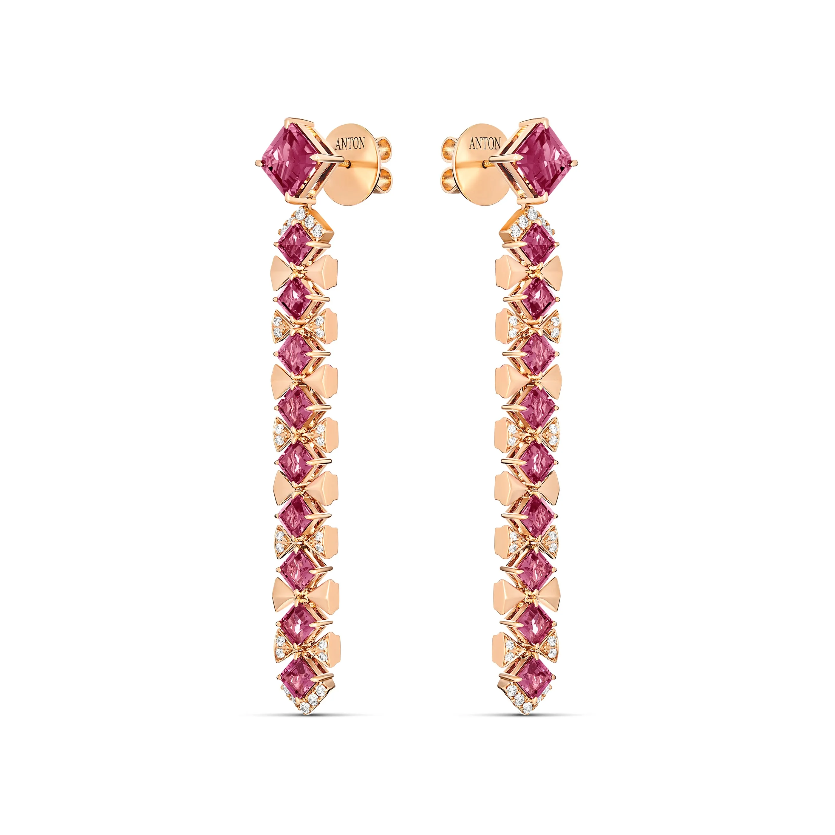 R.08®Vivant Coloured Gemstone Earrings | Rose Gold