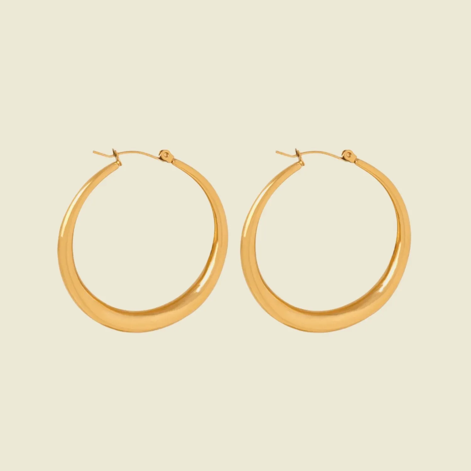 Radiant Gold-Plated Hoop Earrings