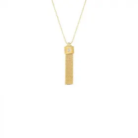 ROBERTO COIN 18K PRINCESS TASSEL PENDANT ON 33'' CHAIN W. DIAMOND ACCENT - 18K YELLOW GOLD