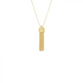 ROBERTO COIN 18K PRINCESS TASSEL PENDANT ON 33'' CHAIN W. DIAMOND ACCENT - 18K YELLOW GOLD