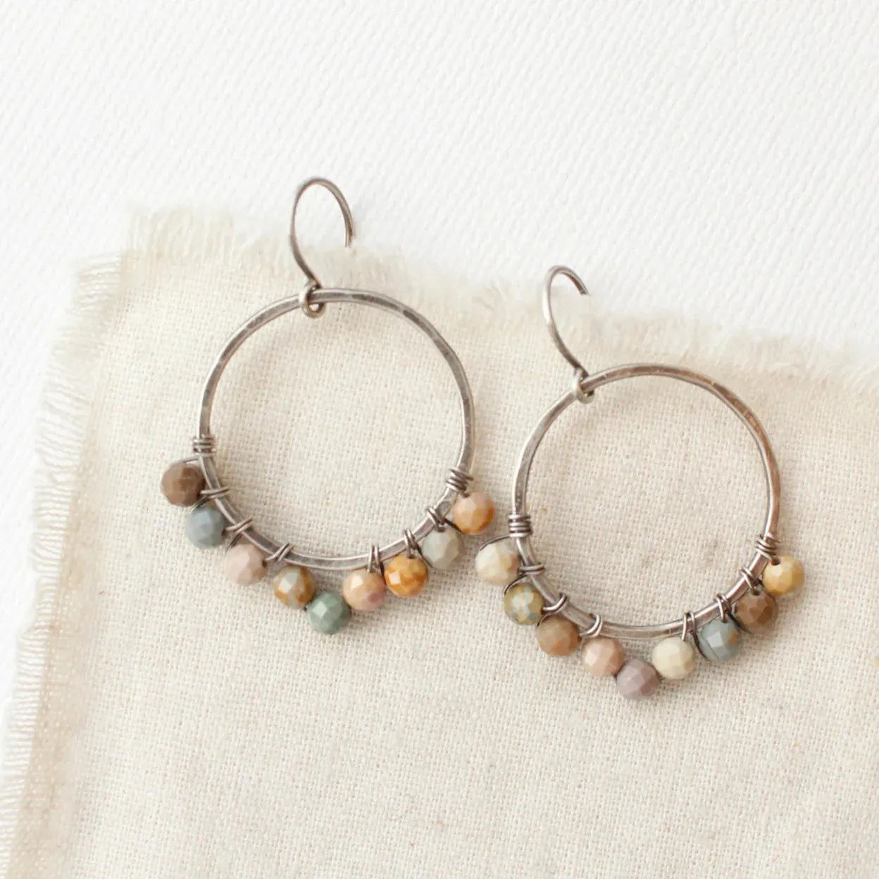 Sarah Deangelo | Rainbow Agate Hoops