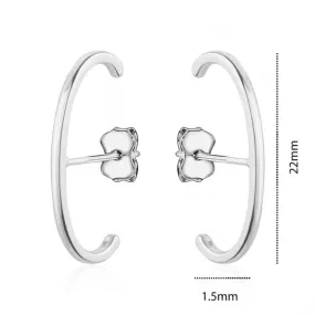 Sterling Silver Ear Lobe Hugger Stud Earring