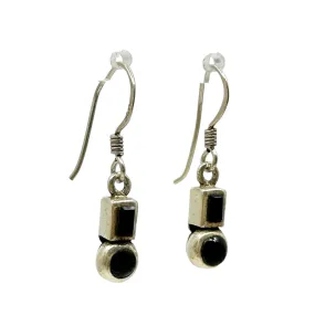 sterling silver onyx drop earrings GM41