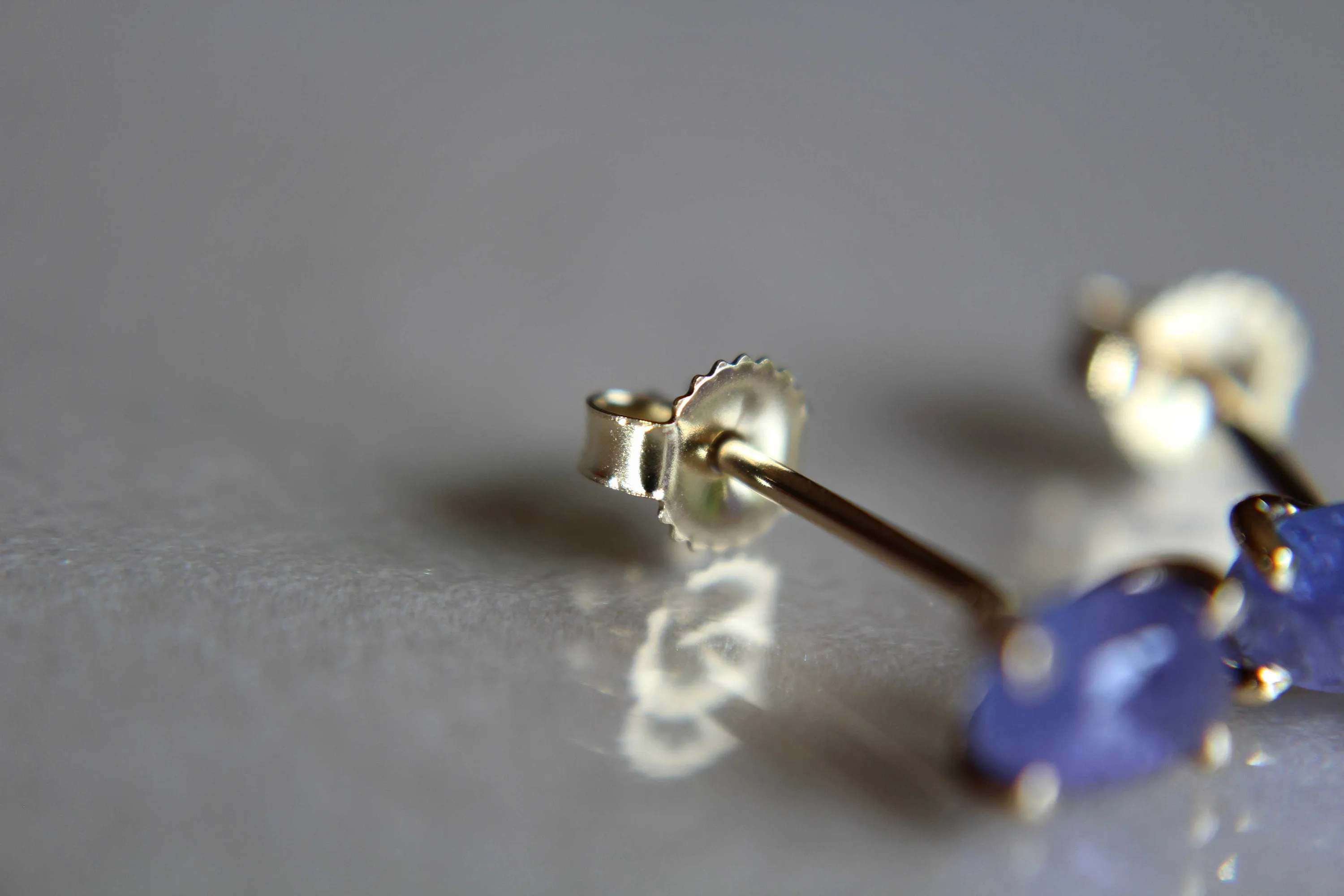 Tanzanite Earrings, Gemstone Earrings, Gold Earrings, Post Earrings, Tanzanite Post Earrings, Small Earrings, Minimalist Earrings, Lux, Gift