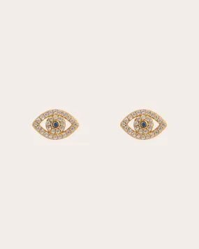 The Evil Eye studs - gold plated