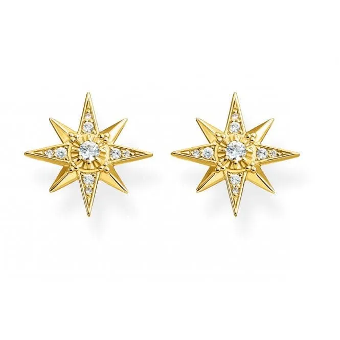 Thomas Sabo White Gold Zirconia Magic Stars Ear Studs H2081-414-14