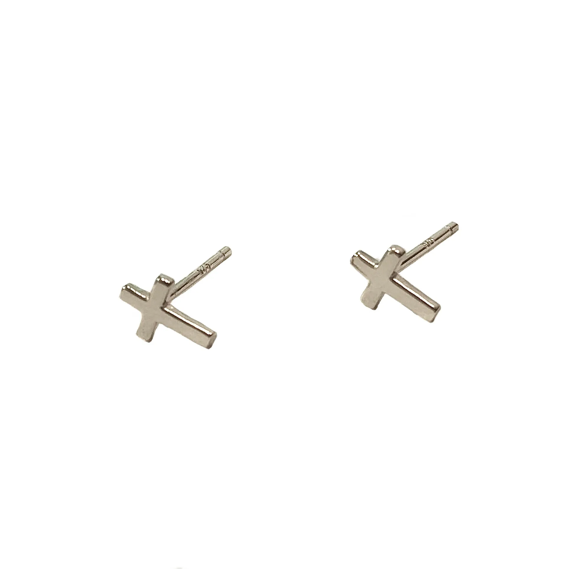 Tiny Plain Cross Studs