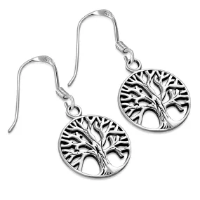 Tree of Life Silver Earrings