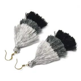 Triple Tassel Earrings, C