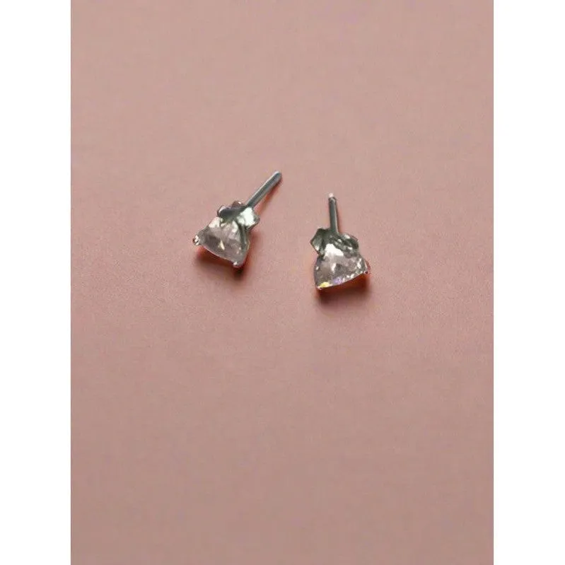 Wide Collection of Dazzling Love Sterling Silver Stud Earrings: Petite Sparkle for Every Occasion